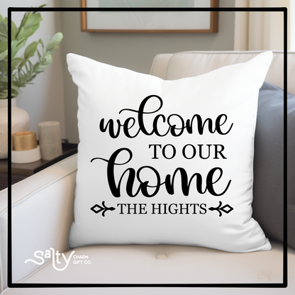 Personalized Family Name Throw Pillow