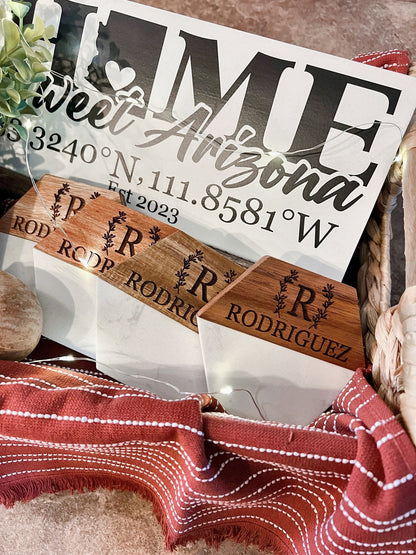 Arizona Home Coordinates Sign Gift Basket