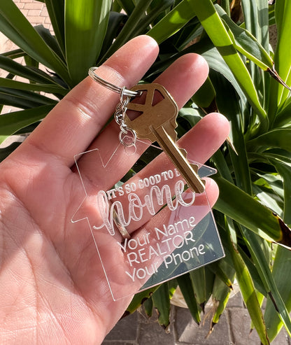 Acrylic House Shaped Keychains