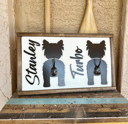 Framed Dog Breed Leash Holder