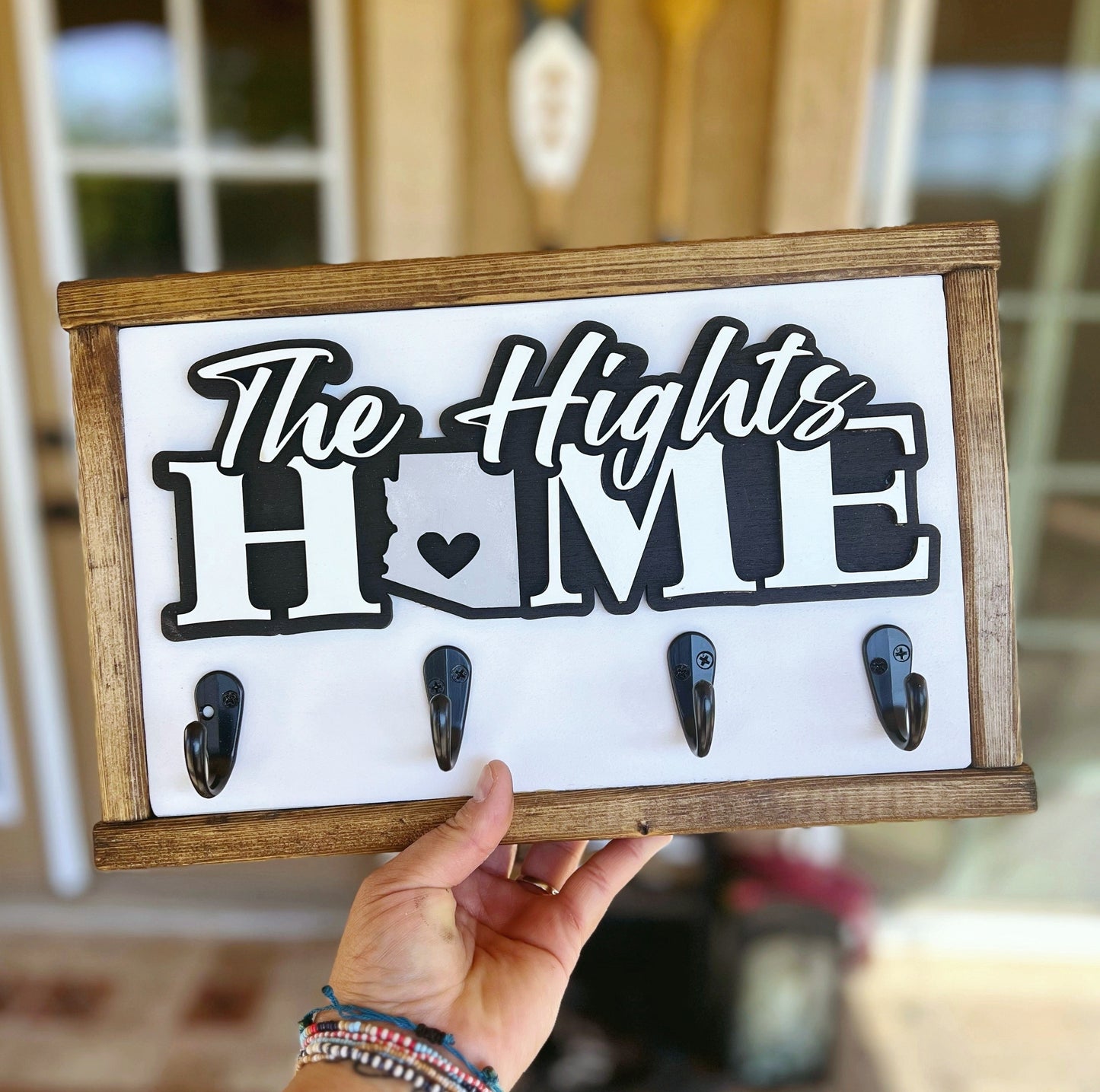 Personalized Home Sweet Home Key Holder