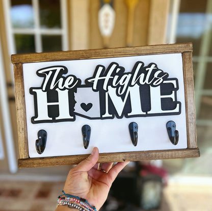 Personalized Home Sweet Home Key Holder