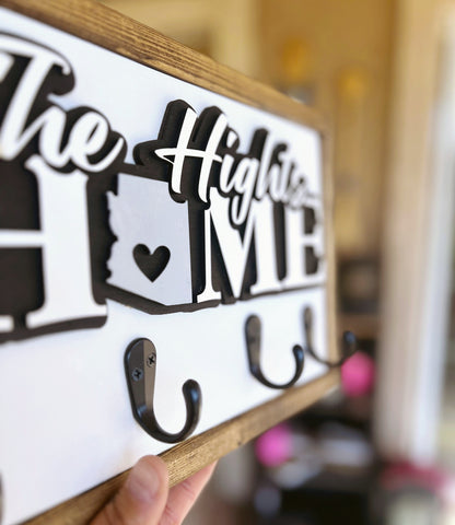 Personalized Home Sweet Home Key Holder