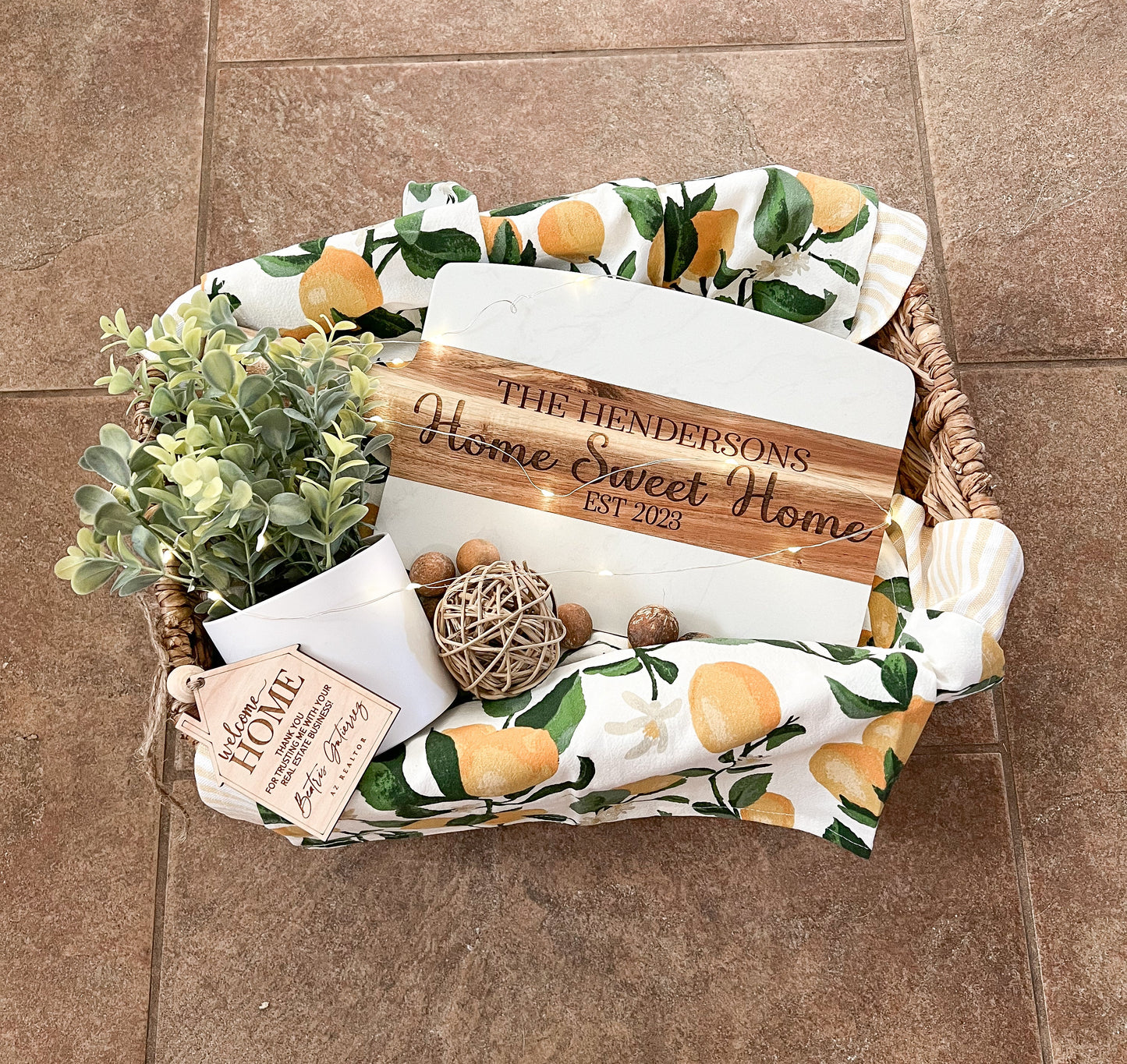 Acacia & Acopa Marble Cutting Board