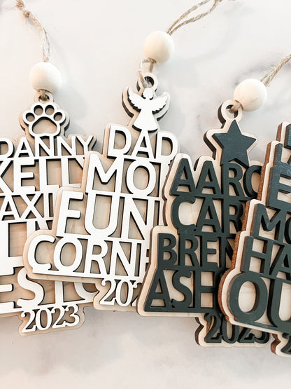 Family Tree Christmas Ornament