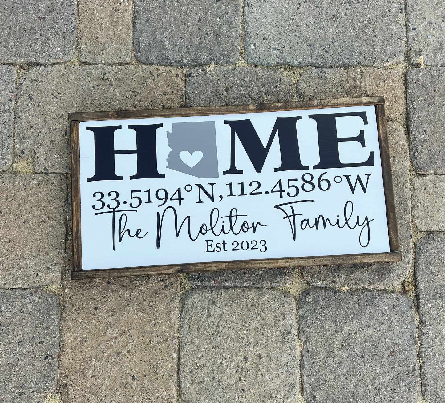 Home Coordinates Family Name Sign