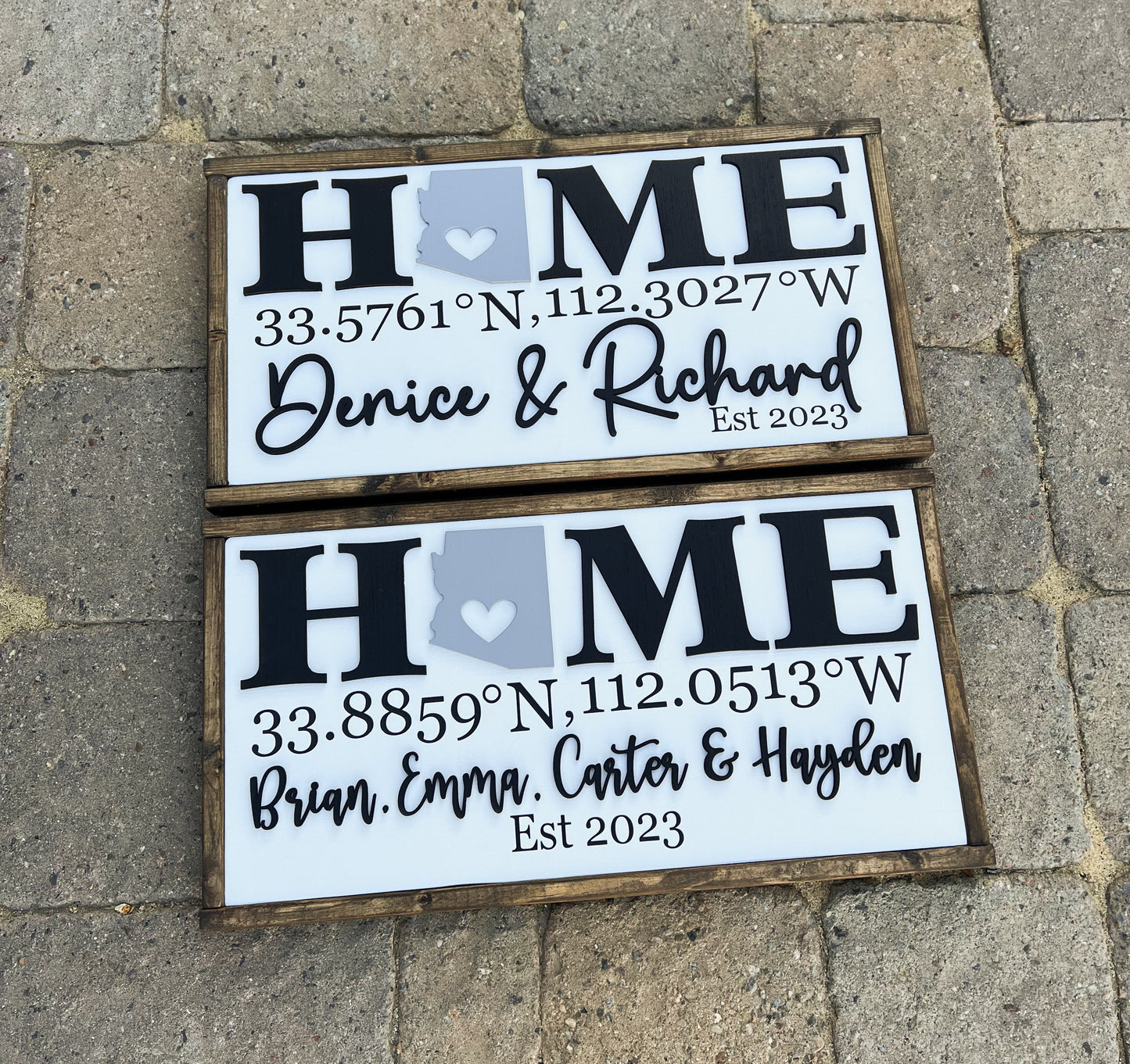 Home Coordinates Family Name Sign