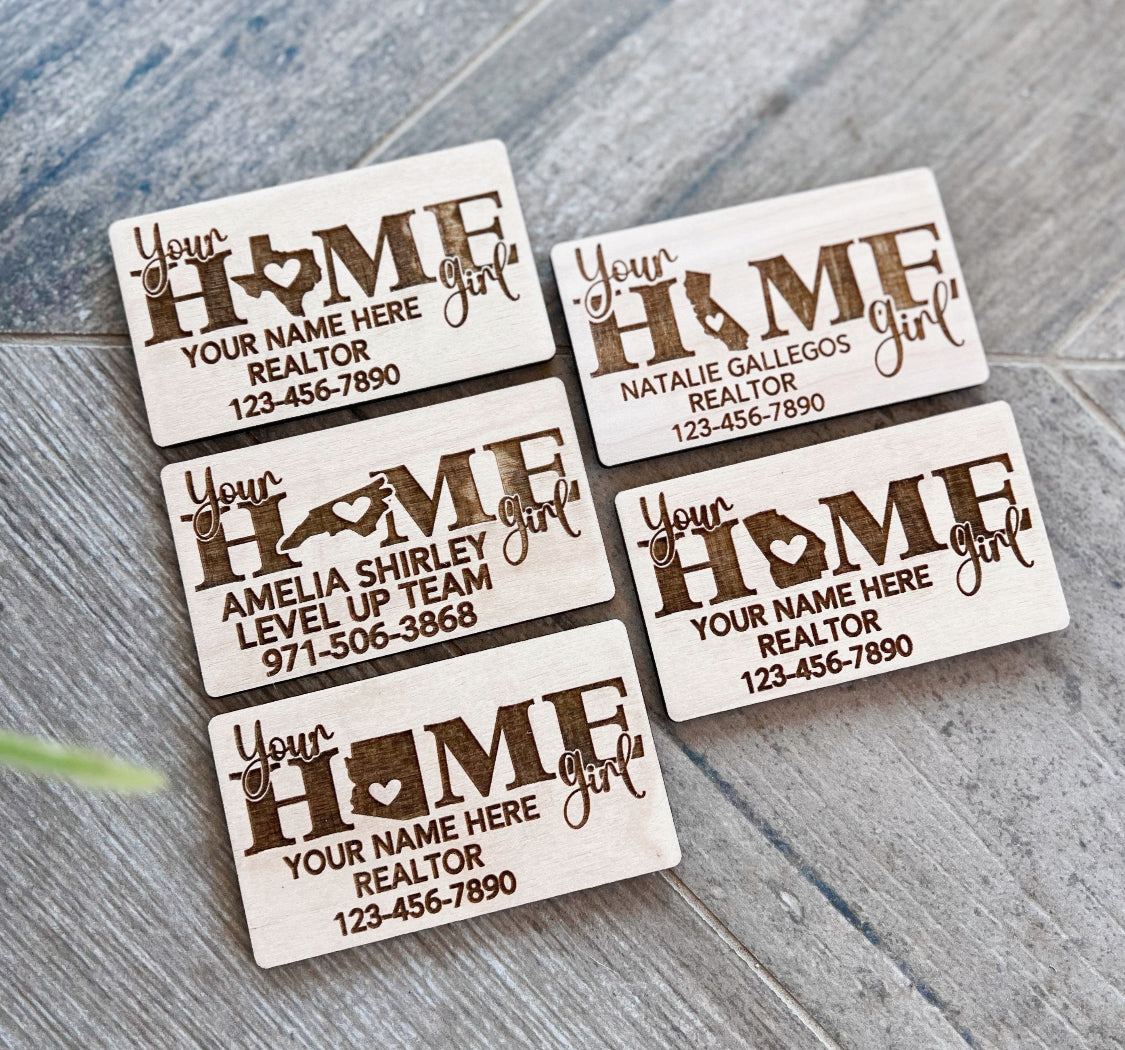 Home Girl Realtor Business Card Magnet