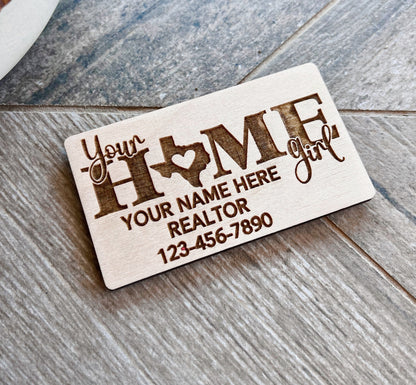 Home Girl Realtor Business Card Magnet