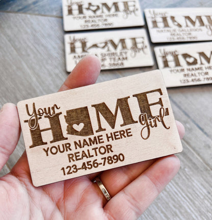 Home Girl Realtor Business Card Magnet