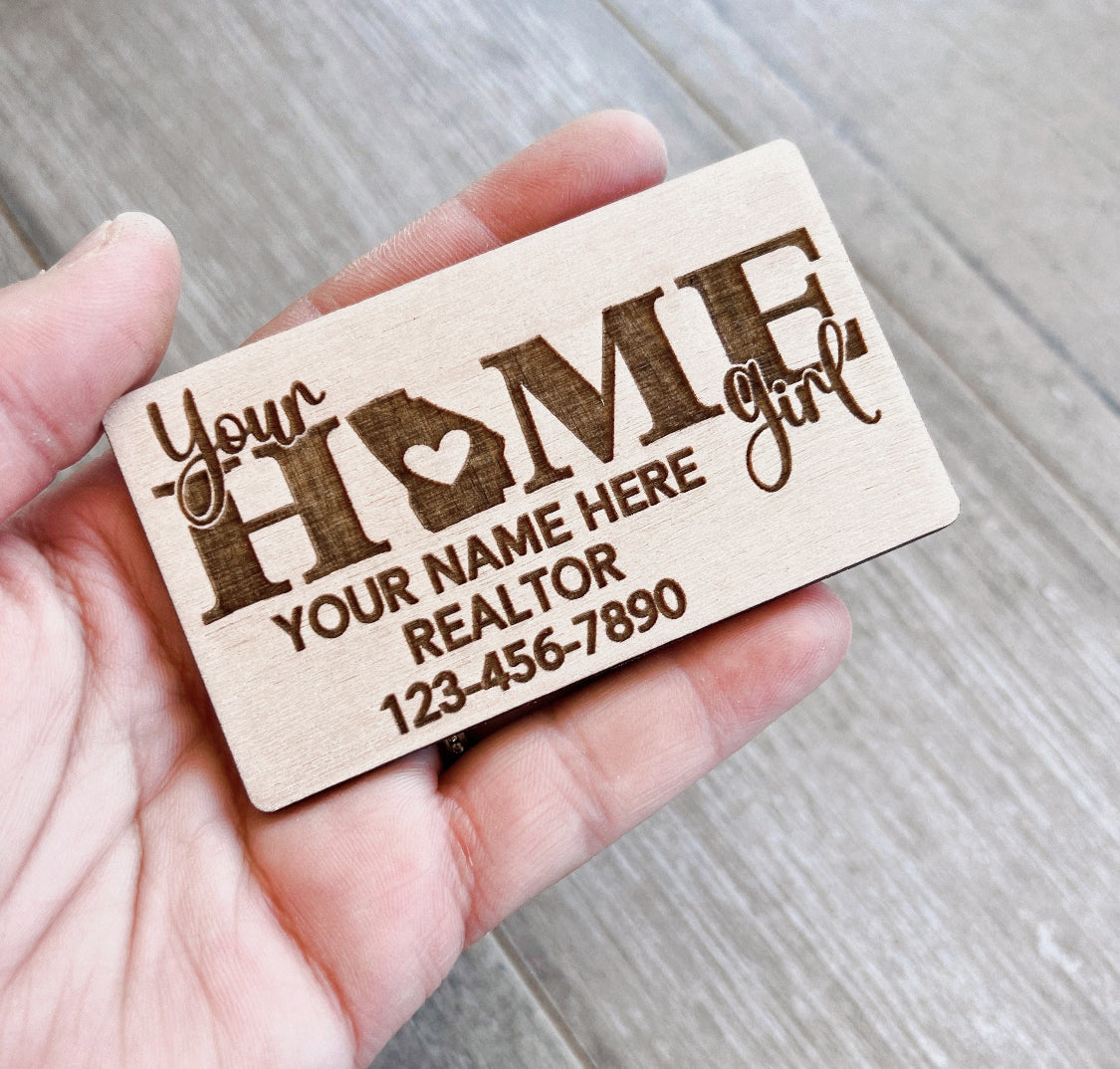 Home Girl Realtor Business Card Magnet