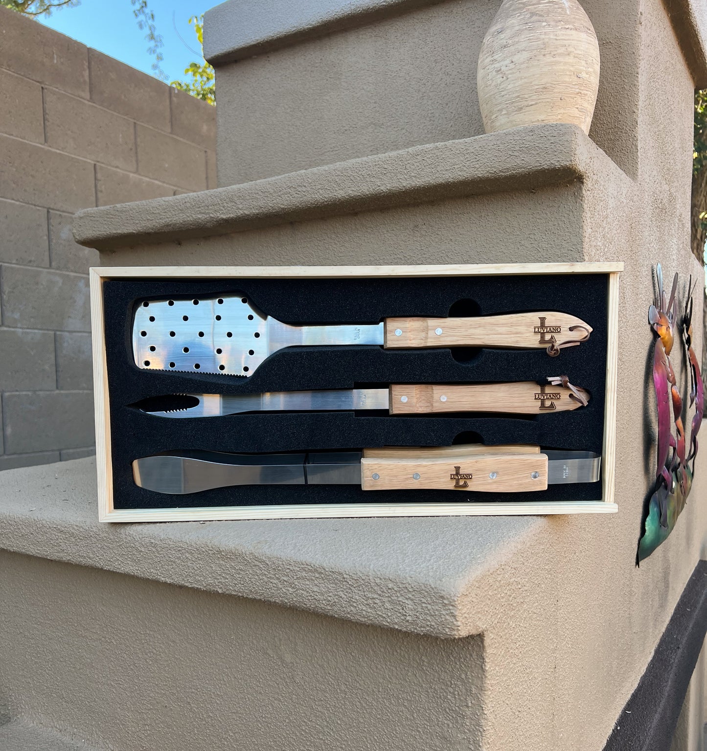 Personalized 3 Piece BBQ Grill Set