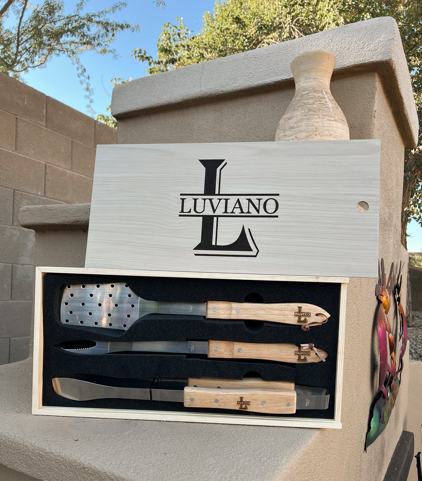 Personalized 3 Piece BBQ Grill Set