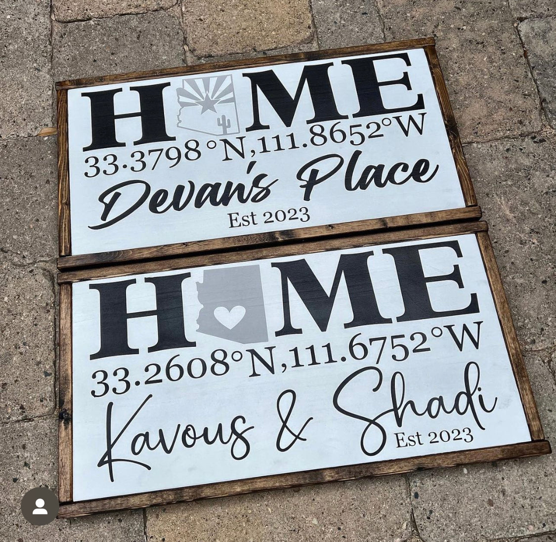 Home Coordinates Family Name Sign