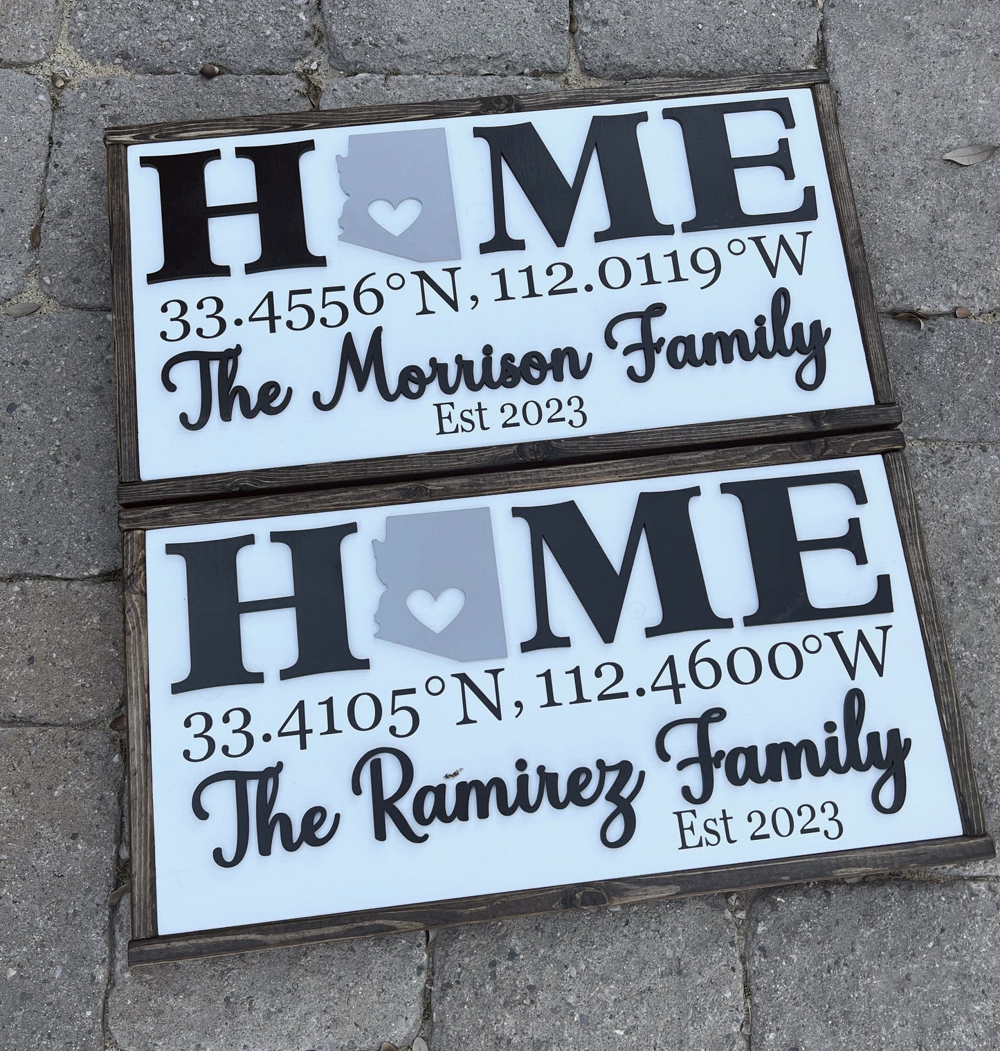 Home Coordinates Family Name Sign