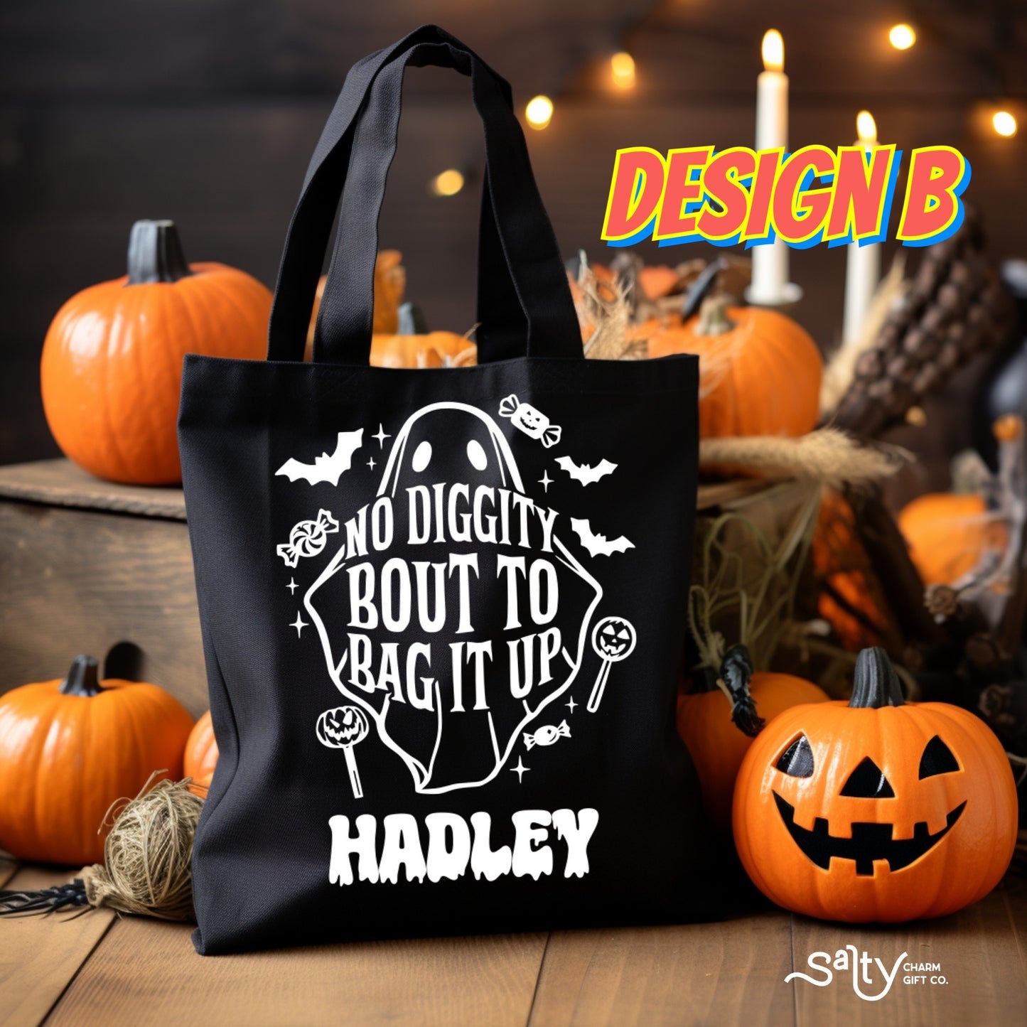 Personalized Trick Or Treat Tote Bag