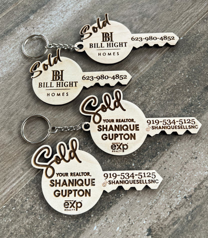 Realtor Sold Key Keychain