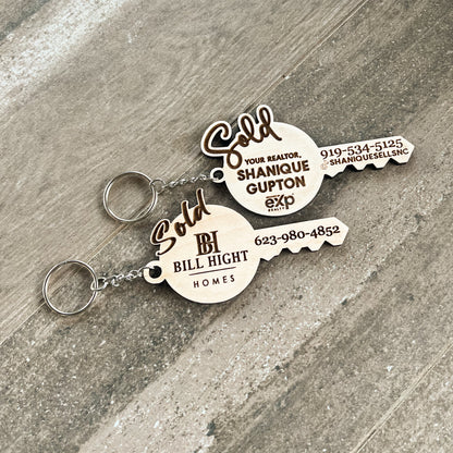 Realtor Sold Key Keychain