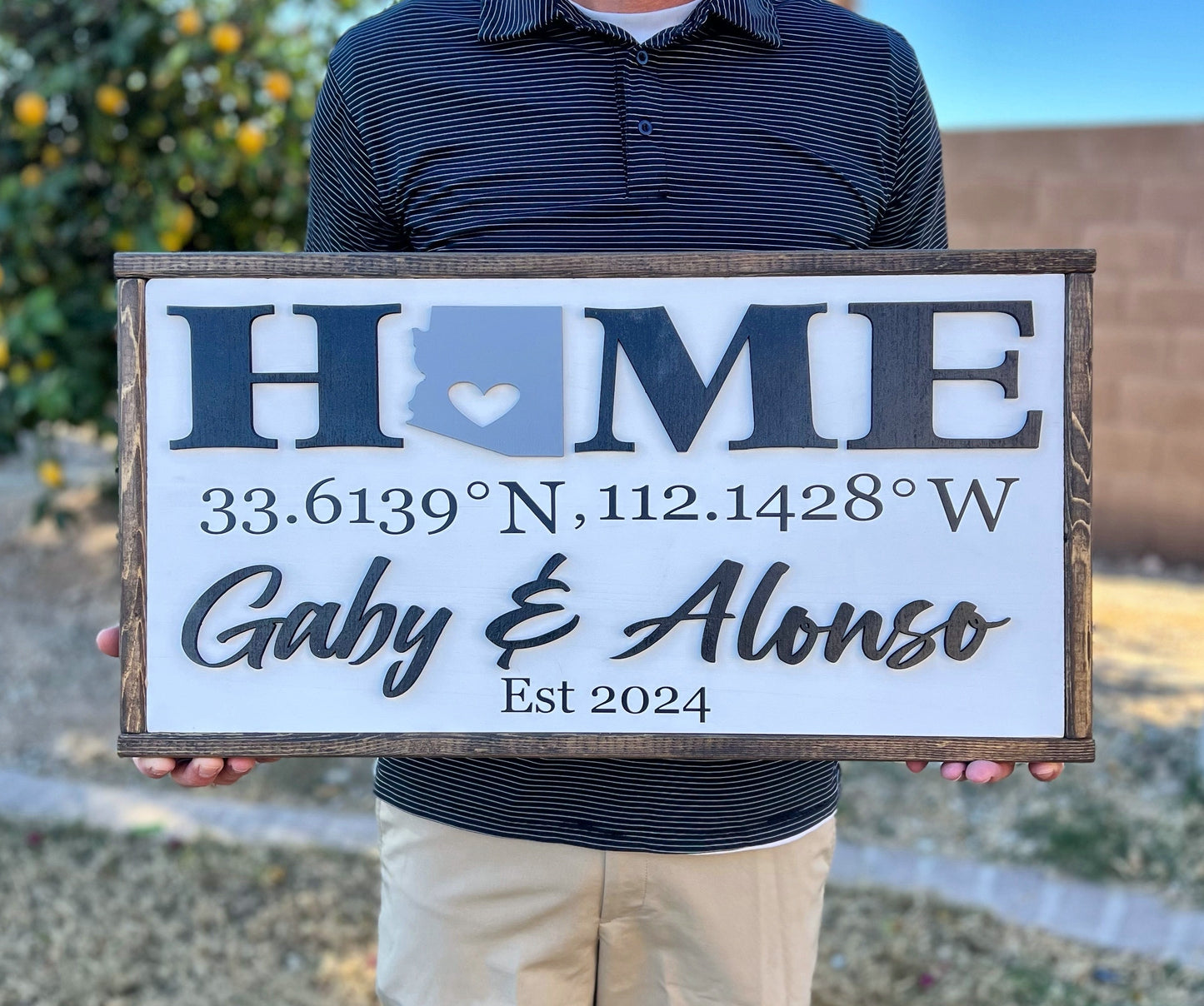 Home Coordinates Family Name Sign