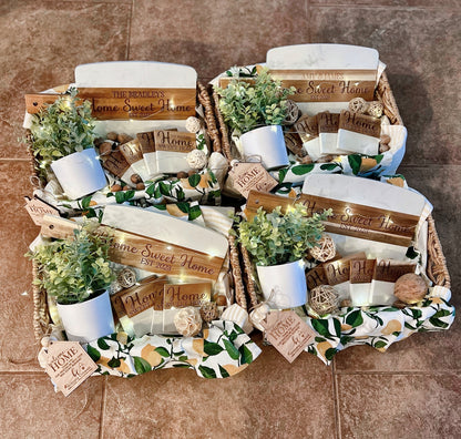 Basics Gift Basket - Board & Set of 4 Coasters