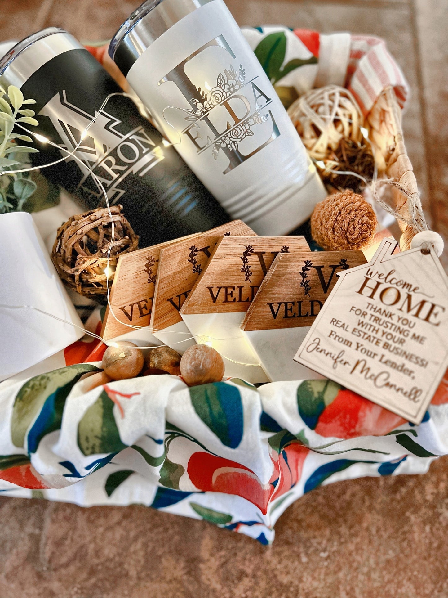 Gift Basket - Tumblers & Coasters