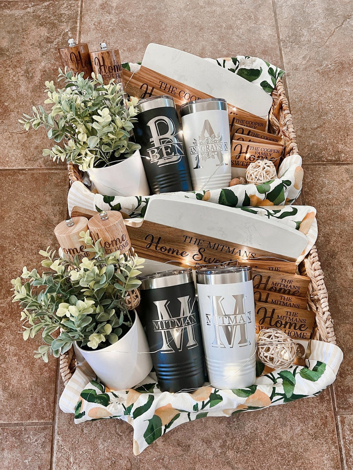 Luxury Basket - Acacia & Acopa Marble