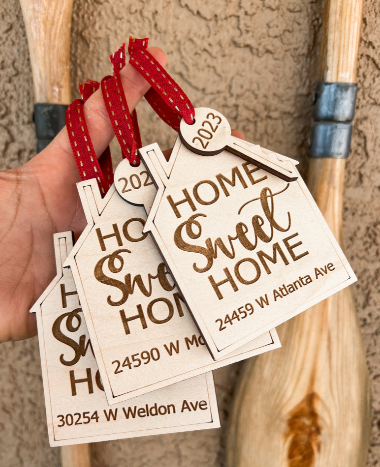 Branded Home Sweet Home Christmas Ornament