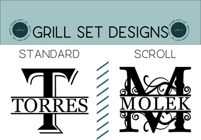 Personalized 3 Piece BBQ Grill Set